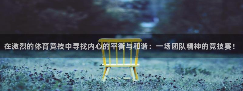 3377体育(中国)官方网站：在激烈的体育竞技中寻找内心的平衡与和谐：一场团队精神的竞技赛！